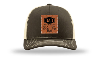 Dad Established Leather Patch Richardson 112 Hat