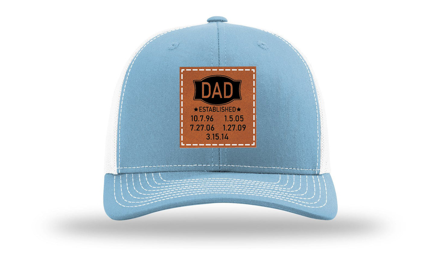 Dad Established Leather Patch Richardson 112 Hat