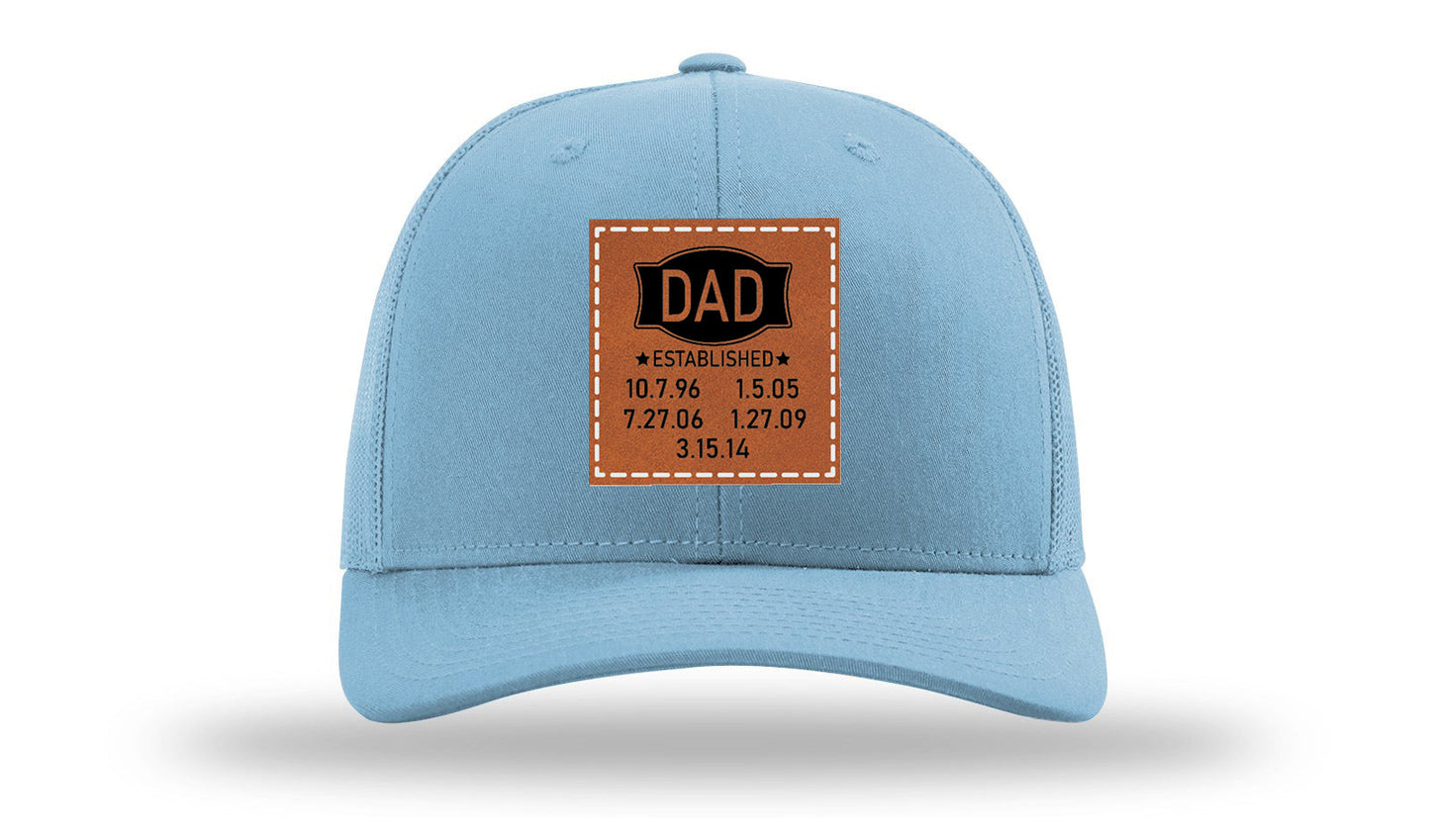 Dad Established Leather Patch Richardson 112 Hat