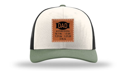 Dad Established Leather Patch Richardson 112 Hat