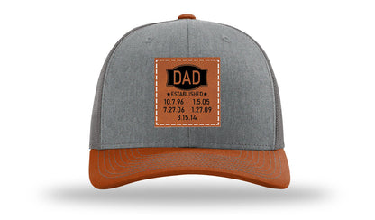 Dad Established Leather Patch Richardson 112 Hat