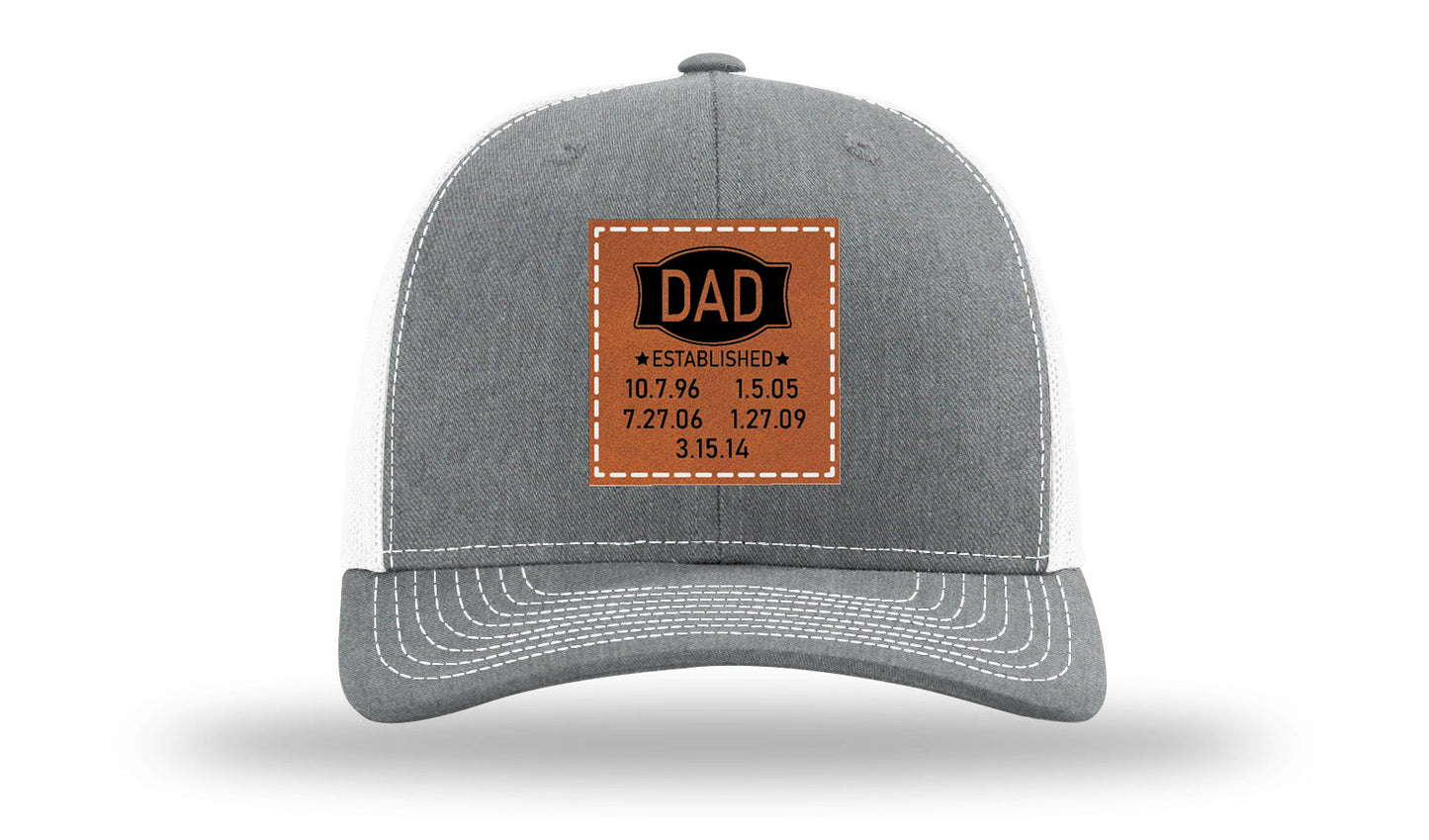 Dad Established Leather Patch Richardson 112 Hat