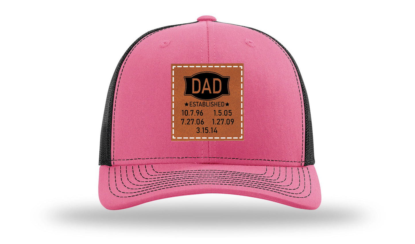 Dad Established Leather Patch Richardson 112 Hat