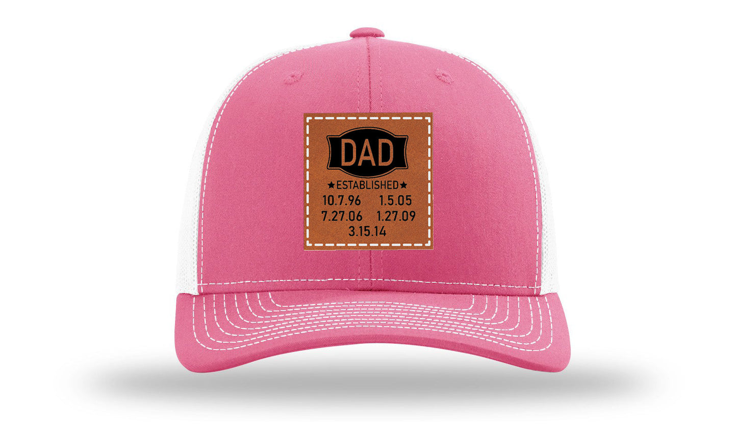 Dad Established Leather Patch Richardson 112 Hat