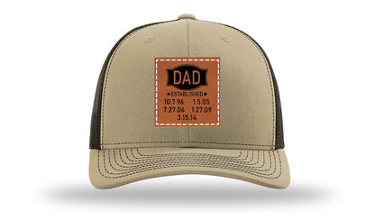 Dad Established Leather Patch Richardson 112 Hat