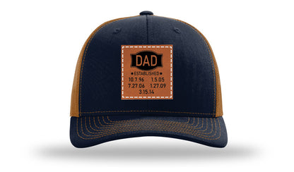 Dad Established Leather Patch Richardson 112 Hat