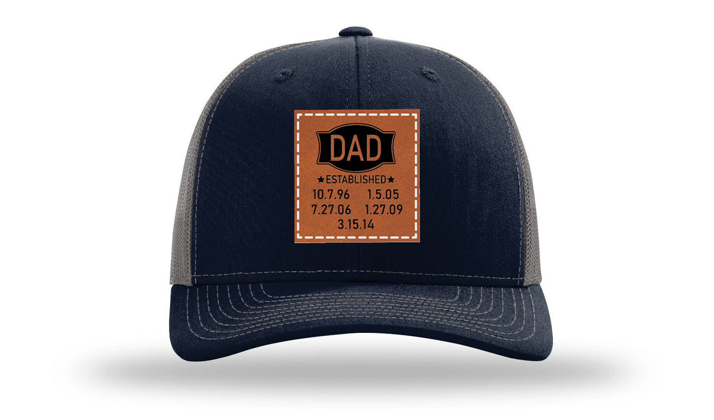 Dad Established Leather Patch Richardson 112 Hat