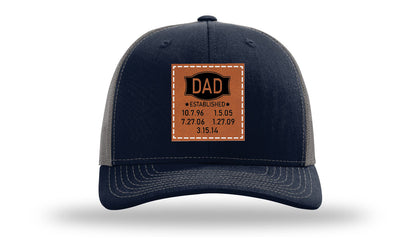 Dad Established Leather Patch Richardson 112 Hat