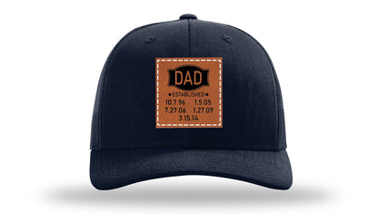 Dad Established Leather Patch Richardson 112 Hat