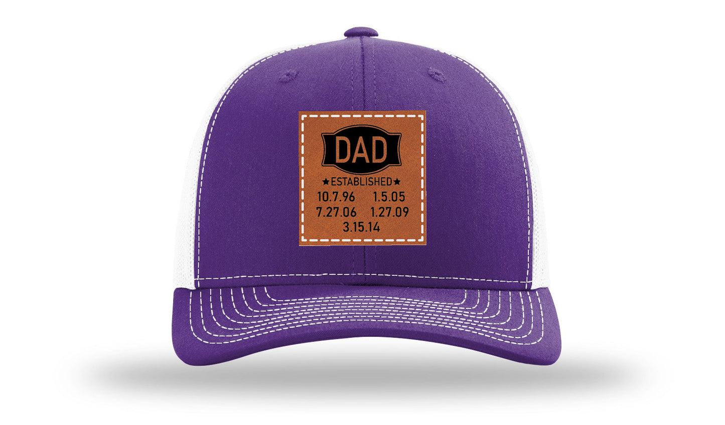 Dad Established Leather Patch Richardson 112 Hat