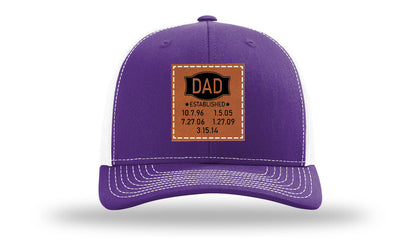 Dad Established Leather Patch Richardson 112 Hat