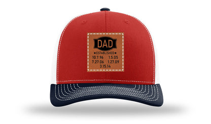 Dad Established Leather Patch Richardson 112 Hat