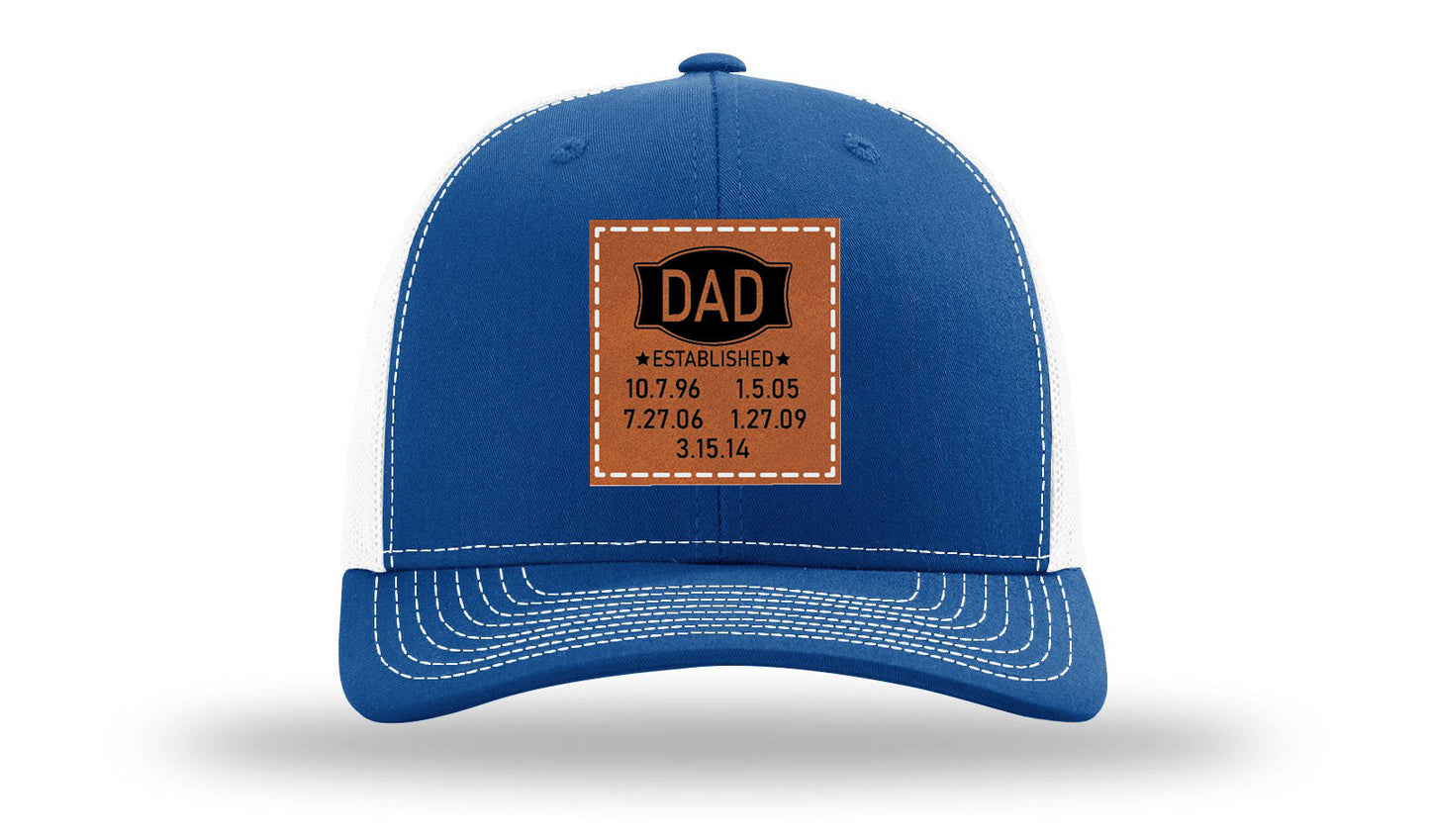 Dad Established Leather Patch Richardson 112 Hat