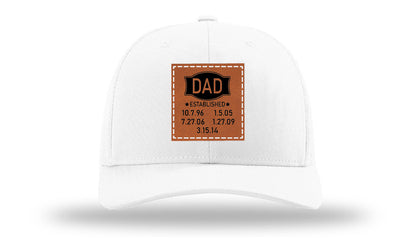 Dad Established Leather Patch Richardson 112 Hat