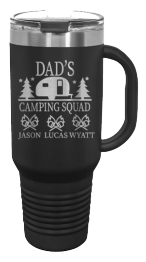 Dad Camping Squad 40oz Handle Mug Laser Engraved