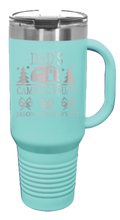 Load image into Gallery viewer, Dad&#39;s Camping Squad 40oz Handle Mug Laser Engraved
