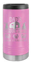 Load image into Gallery viewer, Dad&#39;s Camping Squad Laser Engraved Slim Can Insulated Koosie
