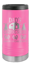 Load image into Gallery viewer, Dad&#39;s Camping Squad Laser Engraved Slim Can Insulated Koosie
