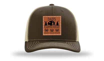 Dad's Camping Squad Leather Patch Richardson 112 Hat