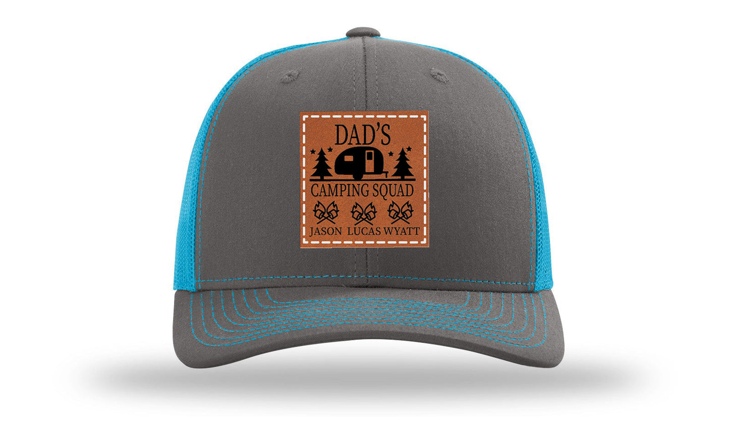 Dad's Camping Squad Leather Patch Richardson 112 Hat