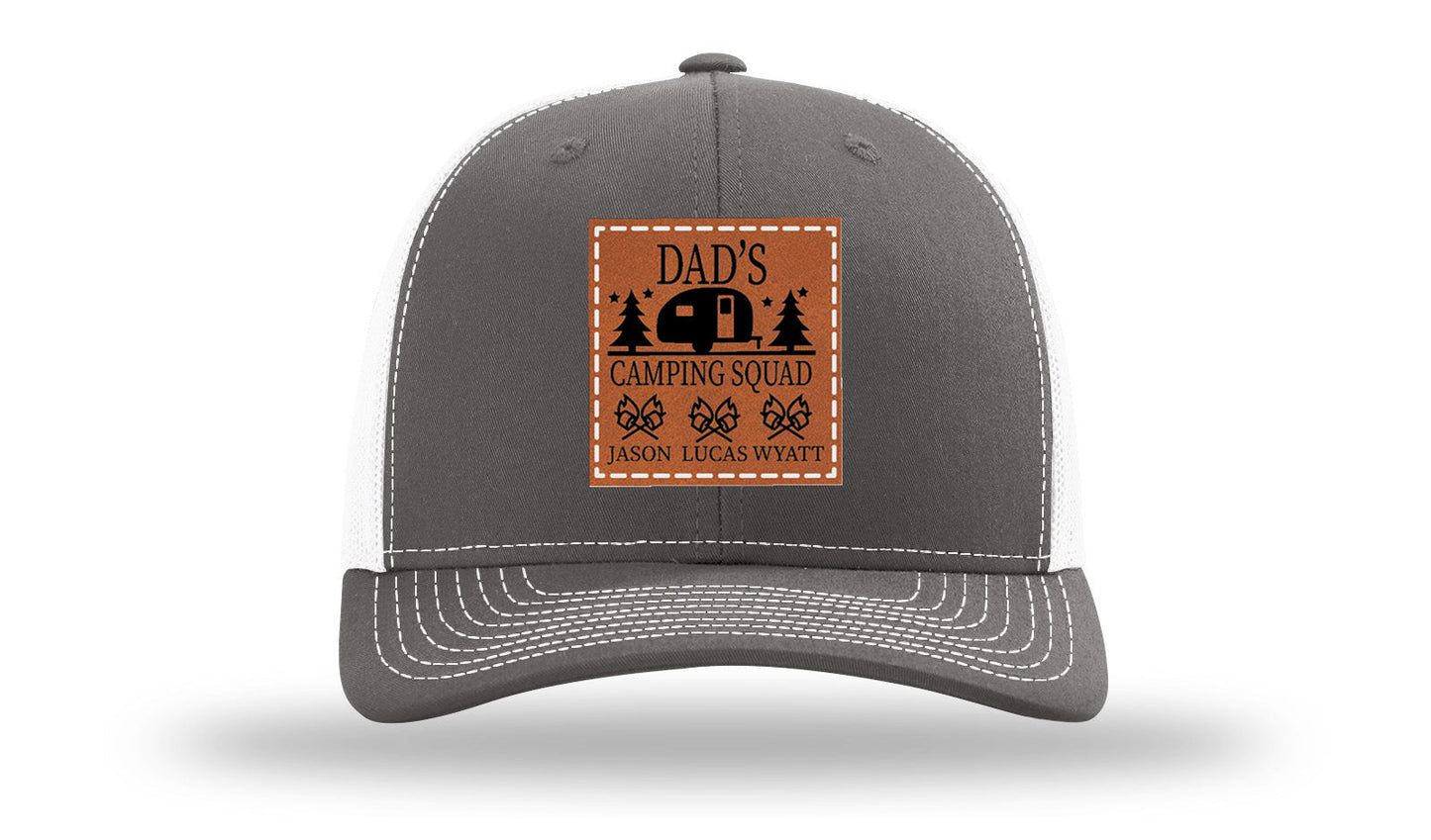 Dad's Camping Squad Leather Patch Richardson 112 Hat