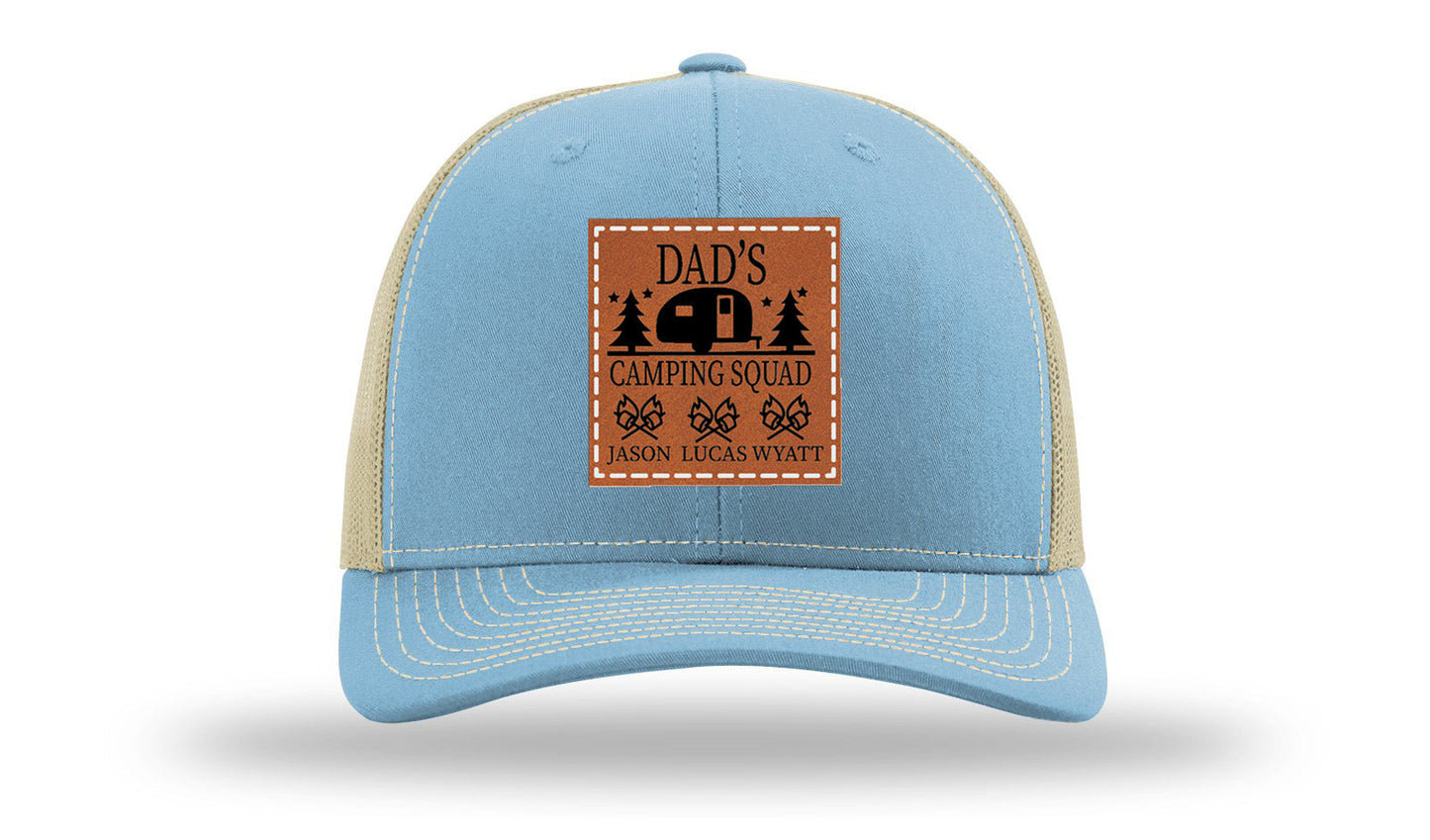 Dad's Camping Squad Leather Patch Richardson 112 Hat