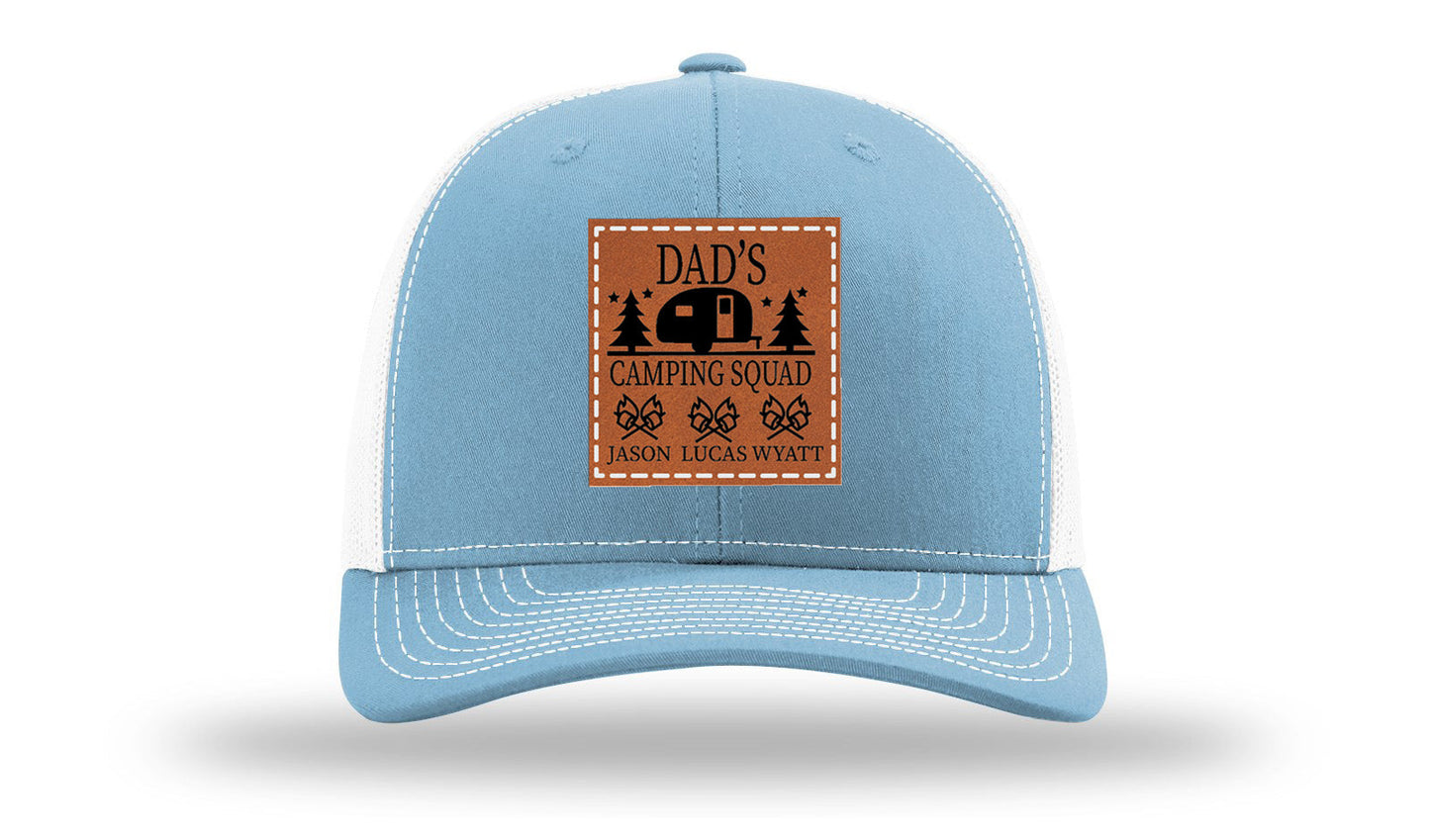 Dad's Camping Squad Leather Patch Richardson 112 Hat