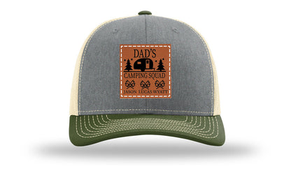 Dad's Camping Squad Leather Patch Richardson 112 Hat