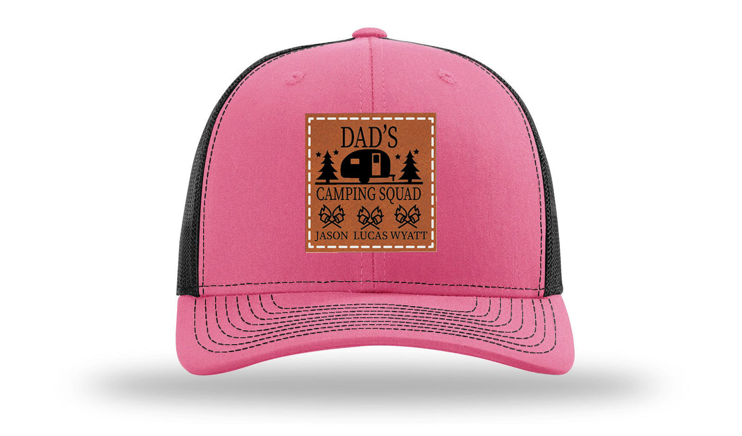 Dad's Camping Squad Leather Patch Richardson 112 Hat