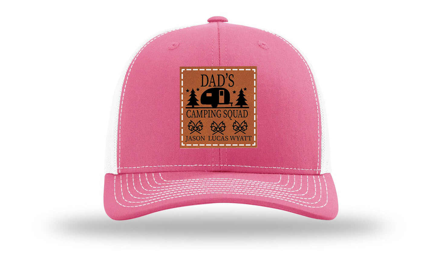 Dad's Camping Squad Leather Patch Richardson 112 Hat