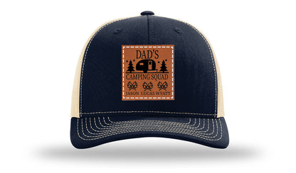 Dad's Camping Squad Leather Patch Richardson 112 Hat
