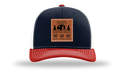 Dad's Camping Squad Leather Patch Richardson 112 Hat