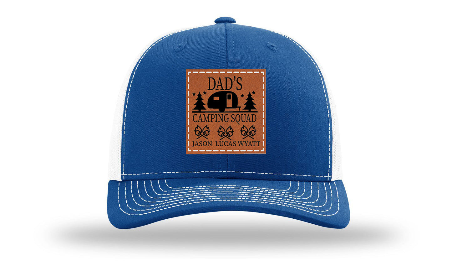 Dad's Camping Squad Leather Patch Richardson 112 Hat