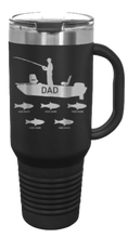 Load image into Gallery viewer, Dad Fishing 40oz Handle Mug Laser Engraved
