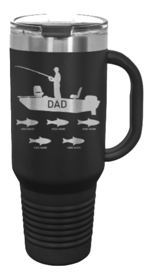 Dad Fishing 40oz Handle Mug Laser Engraved