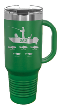 Load image into Gallery viewer, Dad Fishing 40oz Handle Mug Laser Engraved
