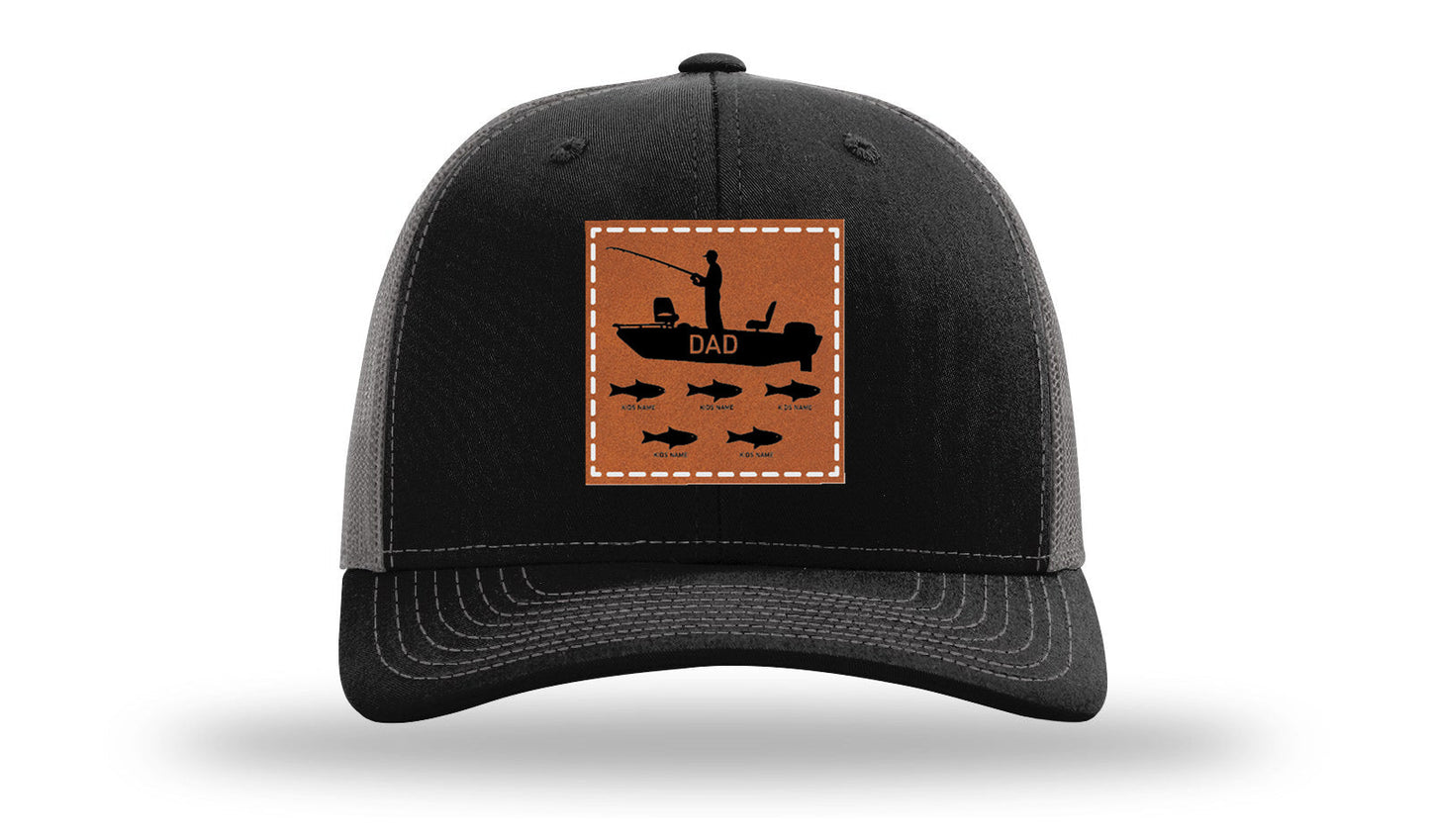 Dad's Fishing Boat Leather Patch Richardson 112 Hat