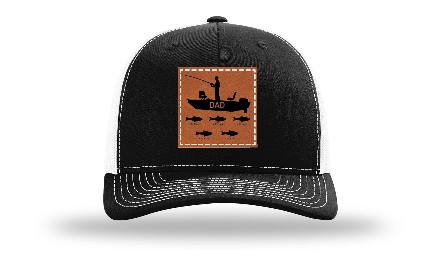 Dad's Fishing Boat Leather Patch Richardson 112 Hat