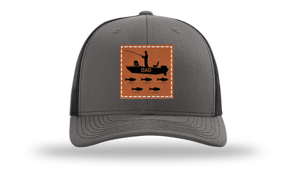 Dad's Fishing Boat Leather Patch Richardson 112 Hat