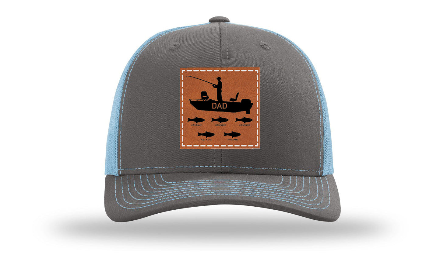 Dad's Fishing Boat Leather Patch Richardson 112 Hat