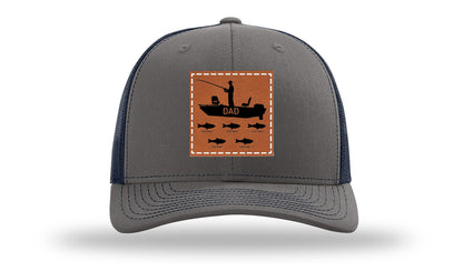 Dad's Fishing Boat Leather Patch Richardson 112 Hat