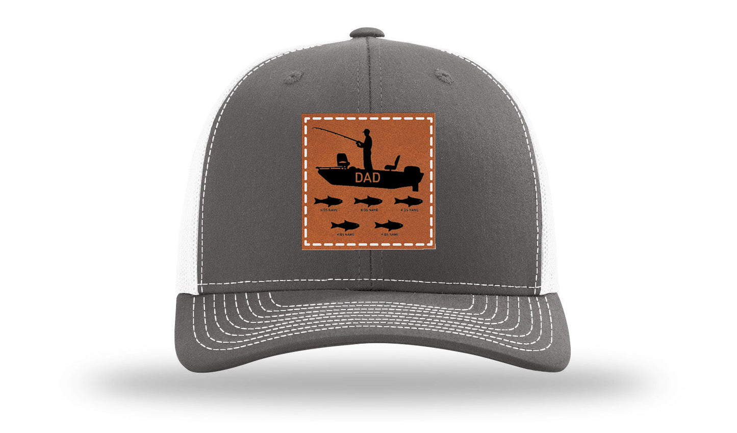 Dad's Fishing Boat Leather Patch Richardson 112 Hat