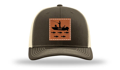 Dad's Fishing Boat Leather Patch Richardson 112 Hat