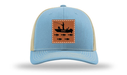 Dad's Fishing Boat Leather Patch Richardson 112 Hat