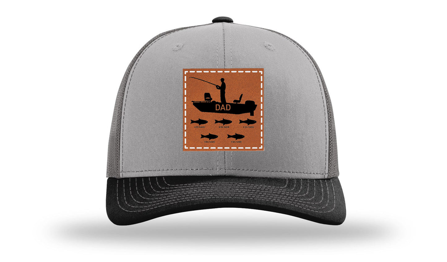 Dad's Fishing Boat Leather Patch Richardson 112 Hat