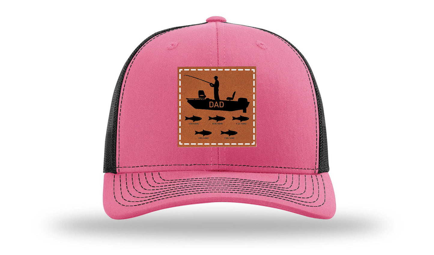 Dad's Fishing Boat Leather Patch Richardson 112 Hat