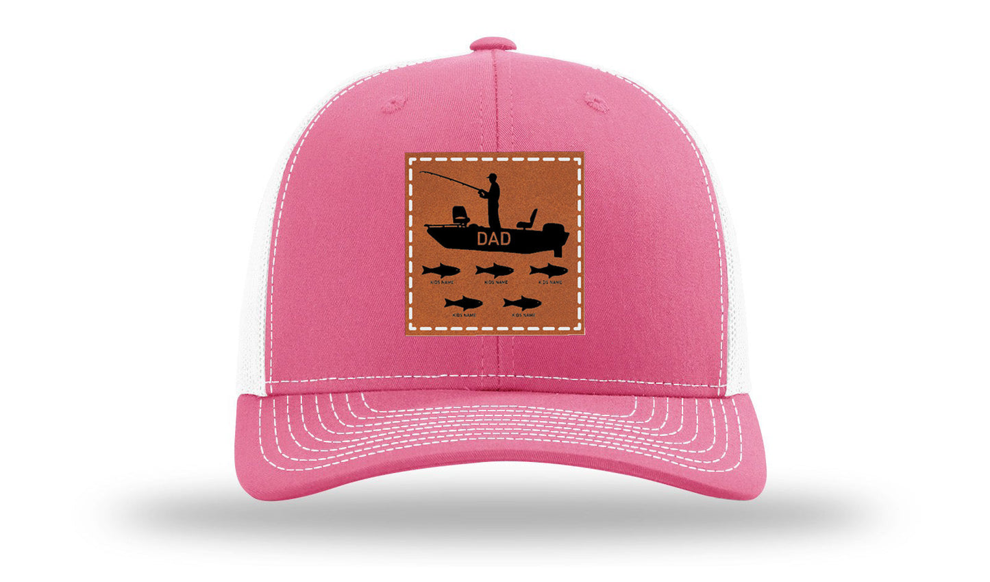 Dad's Fishing Boat Leather Patch Richardson 112 Hat