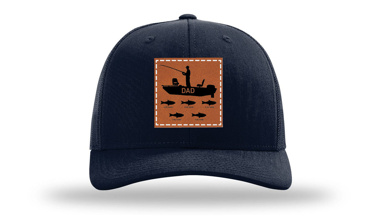Dad's Fishing Boat Leather Patch Richardson 112 Hat