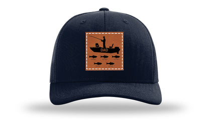 Dad's Fishing Boat Leather Patch Richardson 112 Hat