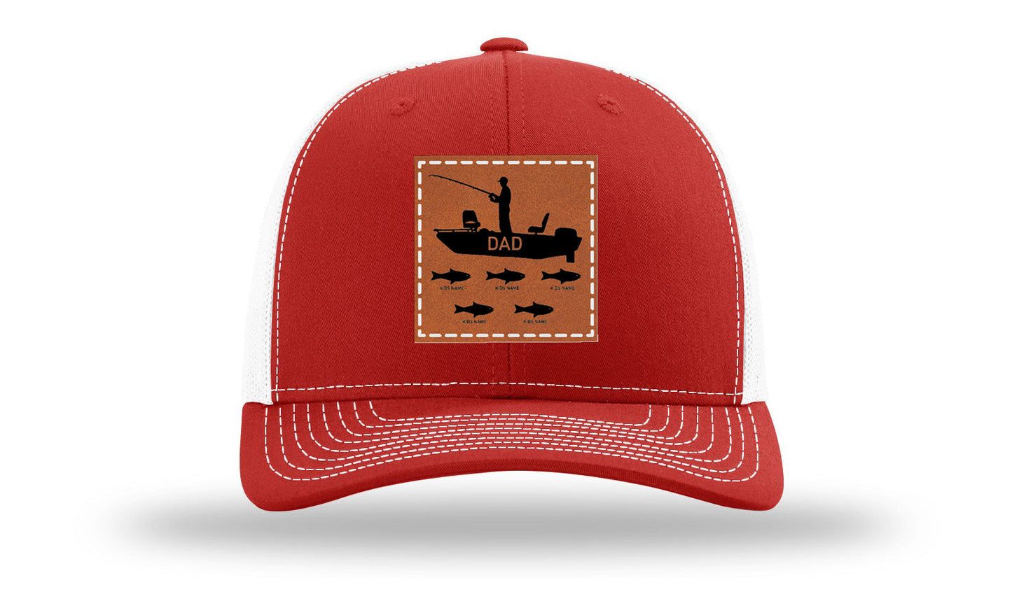 Dad's Fishing Boat Leather Patch Richardson 112 Hat